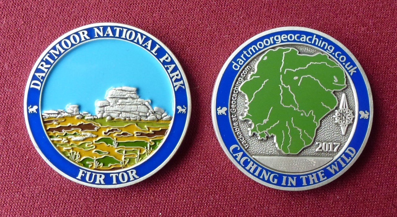A Set of 4 Limited Edition Dartmoor Geocoins 2016 to 2019 
